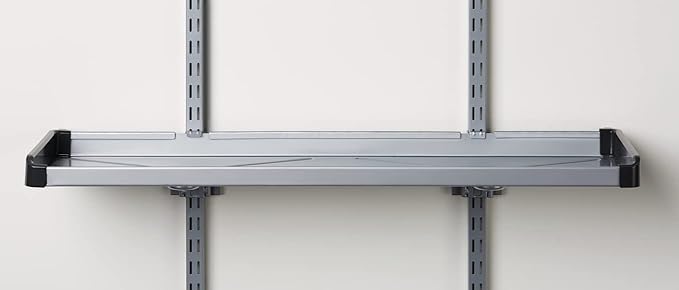 Rubbermaid FastTrack Rail Large Shelf Organization System, Holds up to 50 Pounds, Ideal for Cleaning Products/Garden Supplies/Laundry Products