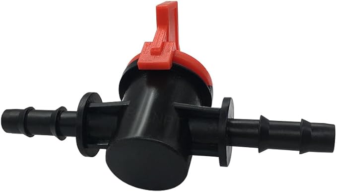 3/8" Drip Irrigation Valve Fits 3/8" Drip Tubing In-Line Shut Off Switch Barbed Valve for Garden Lawn Irrigation Sprinkler System (Pack of 8)
