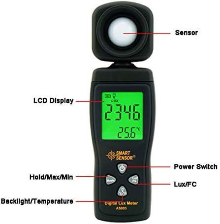 Lux Light Meter for Photography Grow Plants Led Photometer Lighting Intensity Brightness Measurement Pocket Digital Photo Illuminance Sensor