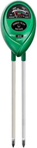 3-in-1 Soil Meter with PH, Moisture and Light, Soil Tester, Moisture Meter Plants, PH Meter Soil, for Garden, Farm, Lawn, No Batteries Required