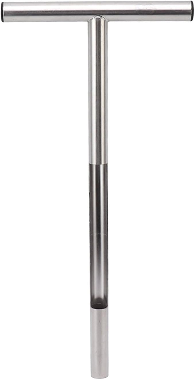 Soil Sampler Probe, Portable T Handle Soil Sampling Device Made of 304 Stainless Steel for Farm, Garden, Lawn (21in)