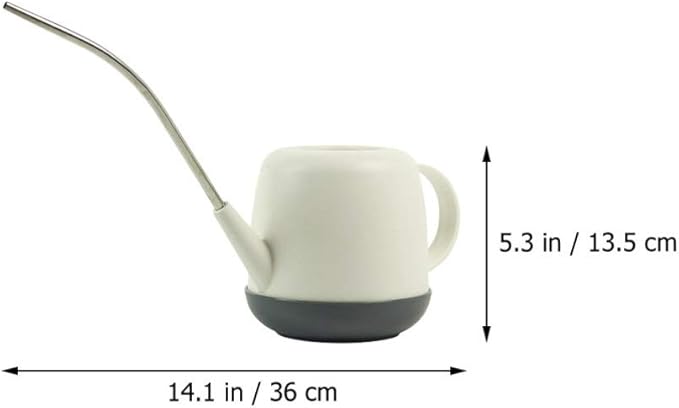 DOITOOL Gardening Watering can with Long Spout 14.17In Lightweight Outdoor Plant Watering Pot Ergonomic Handle Easy Refill Durable Watering Kettle for Lawn and Garden