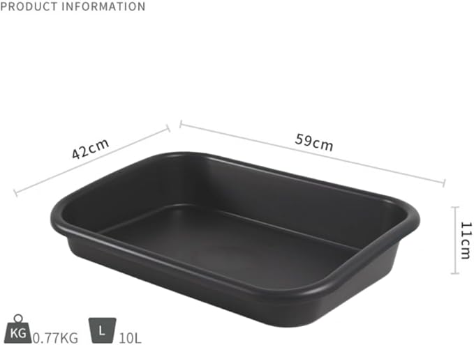 Garden Tidy Tray, Multifunctional One Piece Potting Tray for Seeding, Mixing, Growing and Storage, Succulent and Cactus Soil Potting Mix 23"x16.4"x4.3" (Black)