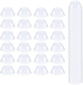 50 Pcs Grow Domes, 4.7 cm (1.85 inch) Outer Diameter, Replacement Humidity Domes for Plant Starters, Hydroponic Cups, Seed Starting Kits, Greenhouse, Growing Baskets, and Hydroponic Systems - Transpar