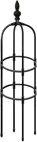 Tower Obelisk Garden Trellis, 3ft Tall Metal Obelisk Plant Support Gardening Climbing Frame for Outdoor Indoor Climbing Plants (1 Pack)