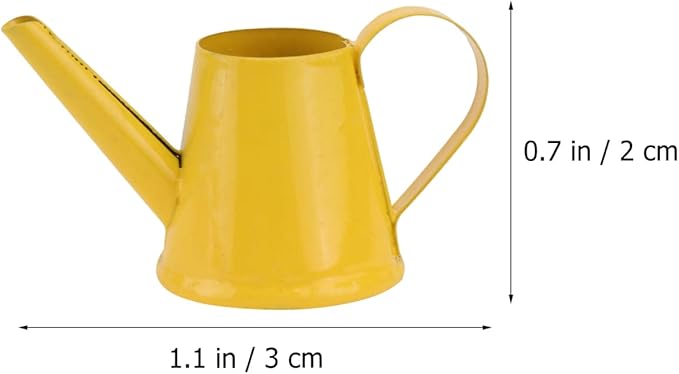 Healifty Mini Kettle Ornaments Set of 18 Small Metal Simulation Watering Cans for Mini House Decor Garden Desk Accessories Party Favors
