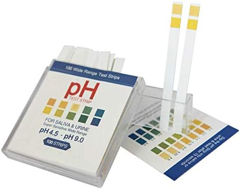 pH Test Strips 100ct -Saliva and Urinalysis Reagent Test Strips for Monitor Body Acidity and Alkalinity .Track and Balance Your Body pH & A Healthy Diet. pH Scale 4.5-9.0