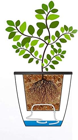 5 Pack Visible Water Level Self Watering Planter with Inner Pot,Hanging Planters,Wall Mounted Plants Holder,Small Flower pots Indoor Out Flowerpot with 5 Hooks for All House Plants (White)