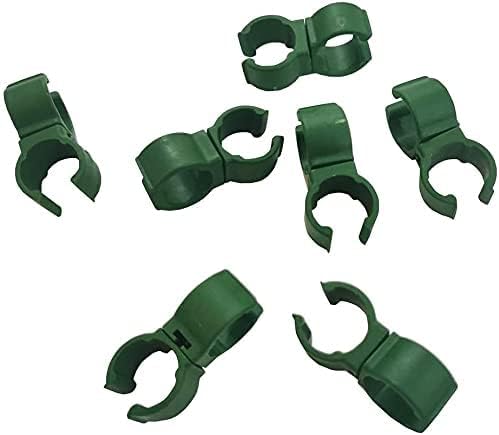 100X Plant Trellis Cane Connector, Climbing Rattan Stent Accessories Plant Connector Stake Clip for Garden Orchard Tomato Cage 11mm (7/16 inch)