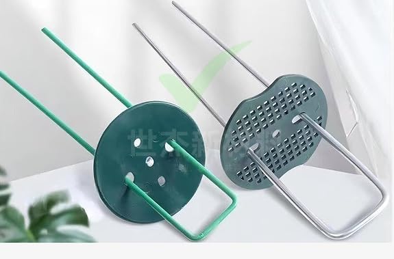 Galvanized Landscape Stakes Heavy Duty - Ground Staples for Weed Barrier, Irrigation, Fencing, Tarp | Anti-Rust Steel Garden Staples U-Shaped (6in-50pcs)