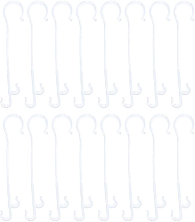 BESPORTBLE 850pcs Greenhouse Hook J Hooks for Plants Garden Plant Supports Cages Vine Tomatoes j Hook Plant Clip Climbing Gardening Plant Stake Poles Plant Support Stakes Liners White Plastic