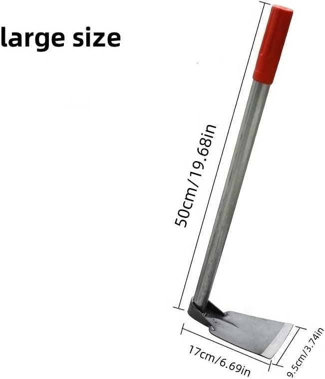 Small Garden Hoe, Manganese Steel Blade with Sharp Hardened Edge, Hand Weeding Hoe for Tilling, Digging, Sowing, Weed Control