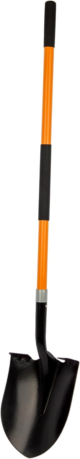 Shovel for Digging Heavy Duty Metal Shovel with Fiberglass Handle, 56 Inches