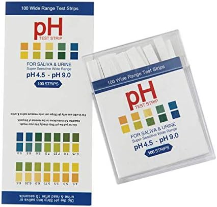 pH Test Strips 100ct -Saliva and Urinalysis Reagent Test Strips for Monitor Body Acidity and Alkalinity .Track and Balance Your Body pH & A Healthy Diet. pH Scale 4.5-9.0