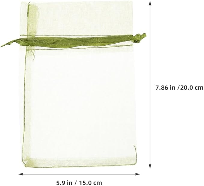 SUPVOX Fruit Protection Bags Mesh Netting with Drawstring 50 Pcs Reusable Organza Garden Bags for Oranges Mangoes Outdoor Fruit Tree Protection