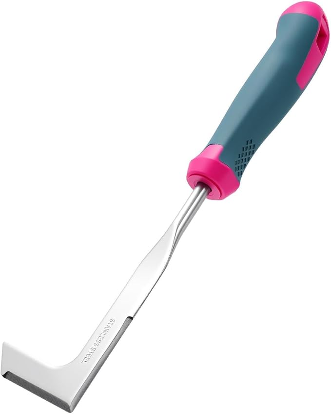 2026 Upgraded Stainless Steel Crack Weeder Tool for Crevice & Paver Weeding – L-Shaped Hand Weed Puller, Garden Edger & Weed Scraper for Patio, Sidewalk, Flagstone, and Driveway Cracks