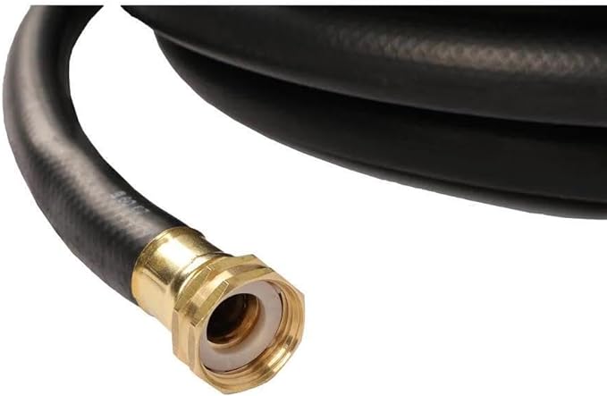 Continental Premium Garden Black Heavy Duty Cold Water Garden Hose, 5/8in Inside Diameter x 100ft Length, Male x Female Garden Hose Thread