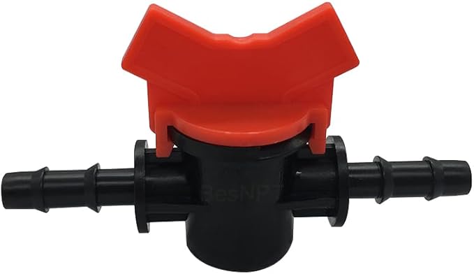 3/8" Drip Irrigation Valve Fits 3/8" Drip Tubing In-Line Shut Off Switch Barbed Valve for Garden Lawn Irrigation Sprinkler System (Pack of 8)