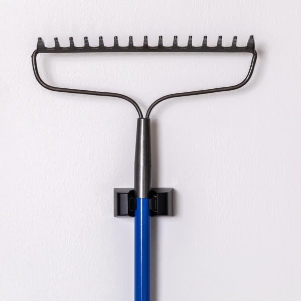 Duck Brand EasyMounts Wall Mounted Tool Organizer - Mop & Broom Holder for Garden, Shed & Garage - 2 Pack