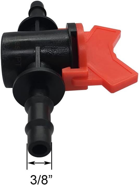 3/8" Drip Irrigation Valve Fits 3/8" Drip Tubing In-Line Shut Off Switch Barbed Valve for Garden Lawn Irrigation Sprinkler System (Pack of 8)