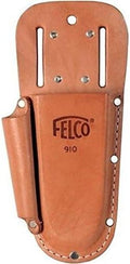 Felco Leather Holster (F 910+) - Tool Pouch w/ Extra Slot for Pruning Shears or Construction / Utility Tools