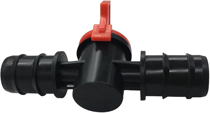 3/4" Drip Irrigation Valve Fits 3/4" Drip Tubing In-Line Shut Off Switch Barbed Valve for Garden Lawn Irrigation Sprinkler System (Pack of 8)