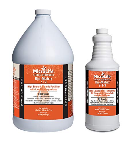 MicroLife Bio-Matrix (7-1-3) Professional Grade Liquid Organic Biological Fertilizer, 1 Quart