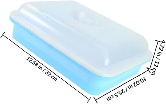 Vegetable Seedling Starter Trays with Lids, Cell Starter and Germination Trays Set for Indoor Gardening, Humidity Dome Covered Blue and Pink Nursery Pots for Plant Growth