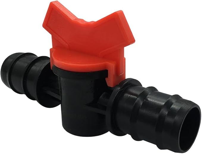 3/4" Drip Irrigation Valve Fits 3/4" Drip Tubing In-Line Shut Off Switch Barbed Valve for Garden Lawn Irrigation Sprinkler System (Pack of 8)