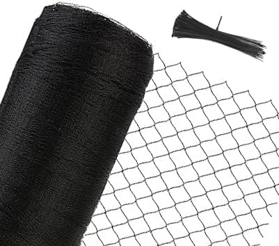 Junflying Bird Netting, 15x40 FT – 1/2" Mesh, Woven Garden Netting Against Birds, Deer, Rabbits, Small Animals, Mesh Net Roof Cover for Bed, Vegetables, Fruit Tree, Blueberry Bush & Strawberry Plant
