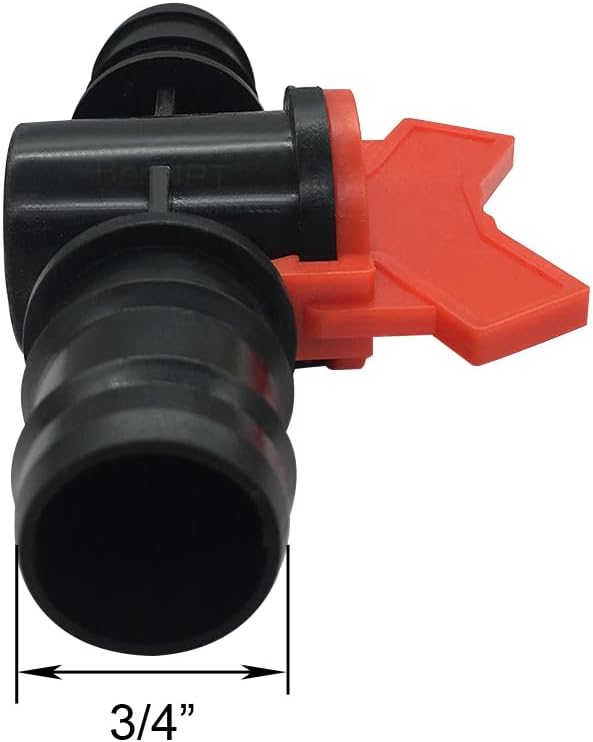 3/4" Drip Irrigation Valve Fits 3/4" Drip Tubing In-Line Shut Off Switch Barbed Valve for Garden Lawn Irrigation Sprinkler System (Pack of 8)