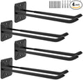 Sinoer Heavy Duty Double Garage Hooks 12.44 Inch Wall Mount Utility Hooks, Tool Organizer for Ladders, Bikes, Tires, Garden Tools & Strollers (4 Pack)