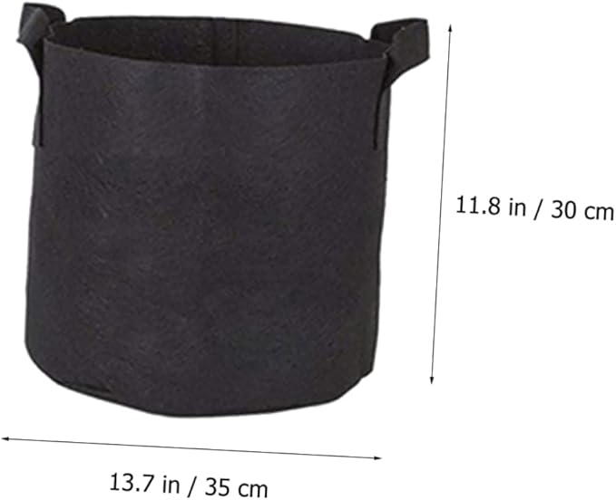Happyyami 6pcs Nonwoven Plant Growing Bags Handles Thickened Vegetable Nursery Pots Breathable Gardening Bags for Healthy Root Development for