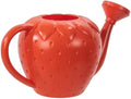 Strawberry Shaped Watering Can for Kids, Red Plastic, Novelty Garden Watering Pot with Sprinkler Head