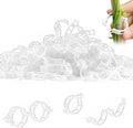 100PCS Plant Support Clips, Plastic Clips for Securing Plants, Plant Fixing Clips for Tomato Vine, Reusable Garden Clips for Climbing Plants, Grape, Vegetable Stems (300, White)