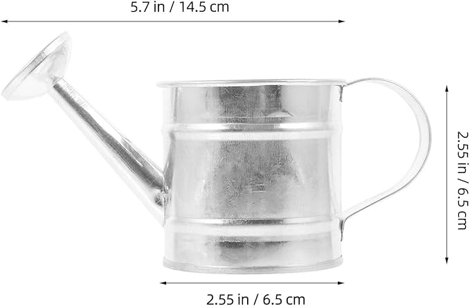 Kisangel 5pcs Mini Watering Cans, Small Watering Can Miniature Metal Water Buckets for Home Decor, Garden Scenes, Photography Props