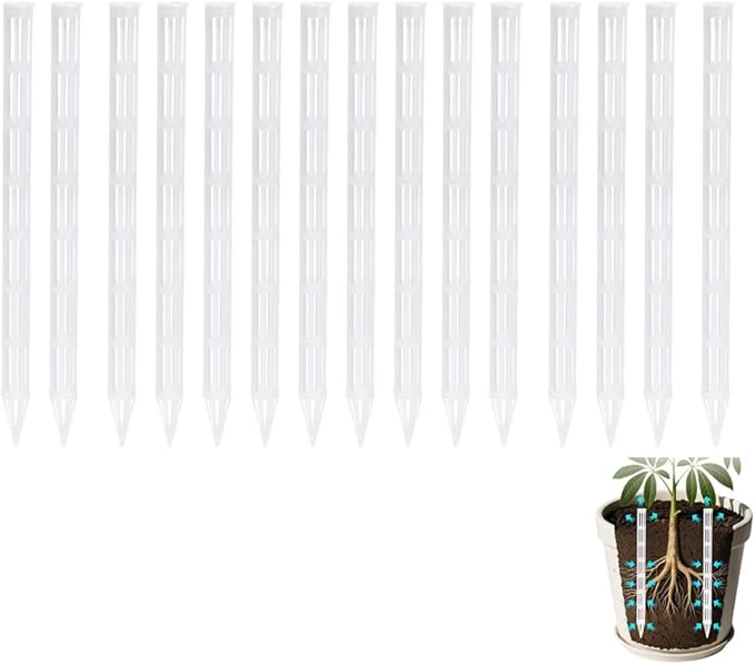10 Pack Plant Aeration Tubes Potted Plants Watering Stake 8.5'' Deep Root Irrigation Spike Orchid Roots Airflow Stakes for Triumph Tulip Orchid Live Indoor Plant Potting Mix Soil Healthy Roots Ventilation Orchid Mix