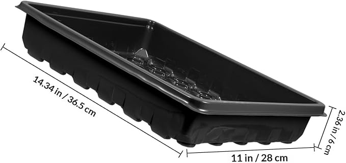 Breathable Seedling Tray with Lid and Large Black Planter Tray for Seed Starting and Sprouting Greenhouse Accessory for Indoor Gardening