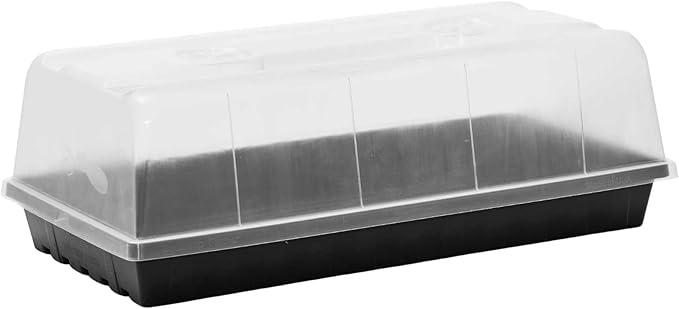 Bootstrap Farmer 1020 Trays w/Humidity Dome Extra Strength, 10 Pack, for Seed Starting Plant Propagation Germination Tray No Holes Fodder System Starter