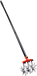 Garden Rotary Adjustable Cultivator Hand Tiller Long Handle Tool for Aerating Weeding Planting and Soil Mixing or Reseeding Grass Lawn Tiller Total and Fertilization Lawn Weed 55 Inch
