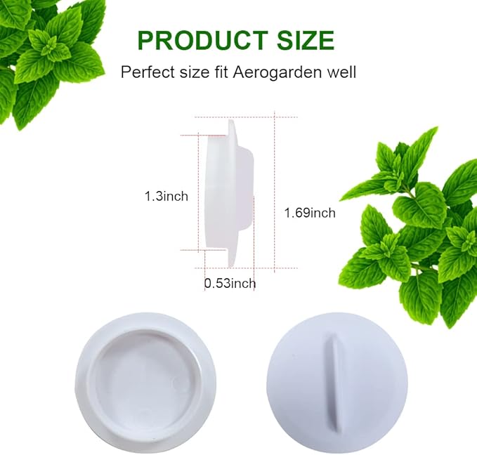 Plant Spacer Kit Compatible with Aerogarden,Plant Spacer Cover for Aerogarden Spacer Caps,for Indoor Hydroponic Growing System,Plant Grow Deck Openings, Round, 25 Pack, White