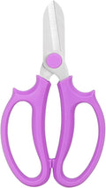 Gardening Scissor Purple Sharp Blade Alloy Steel Garden Shears for Cutting Flowers Trimming Plants of Yard Florist Rose Herb Hedge and Fruits Picking