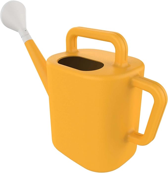 Expert Gardener 2 Gallon Resin Watering Can – Durable Plastic Garden Watering Can with Dual Handles & Controlled Flow Spout, Lightweight for Indoor & Outdoor Plants, Green (Daisy Yellow)