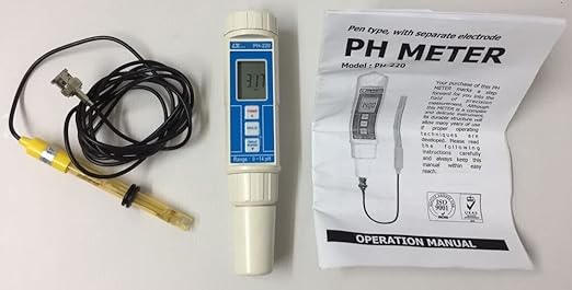 Electronic Pen Type Soil Ph Meter (Range: 0 to 14 pH) for Horticulture, PolyHouse, Plants Nursery, Gardening, Education Institution, Laboratory | Model: PH 220S