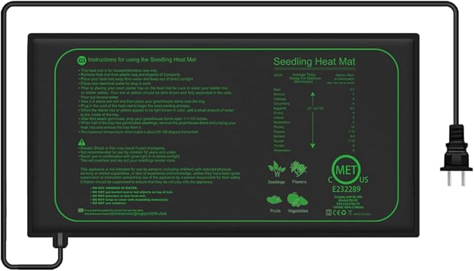 1 Pack 21W Constant Temperature Seedling Heat Mat for Seed Starting,10" x 20.75" Waterproof Heating Pad for Indoor Plants Germination, No Controller