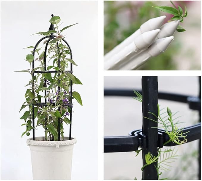 Garden Trellis for Climbing Plants Plant Support Cage, Tower Obelisk Plant Support Indoor Potted Plant, Plant Trellis for Climbing Vines, Tomato, Flower, Vegetable, Rose