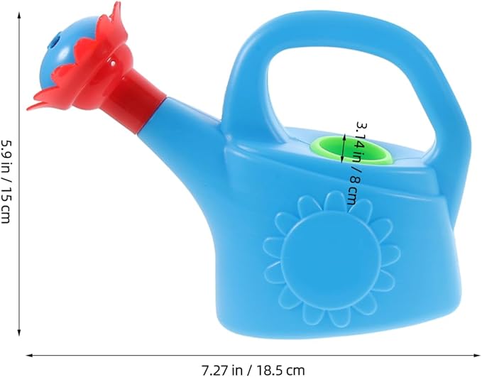 NUOBESTY 2 Pack Kids Watering Can Bath Toys, Mini Plastic Chicken Water Pot for Toddler Beach Sand Play & Garden, Baby Sensory Sprinkler Pail for Outdoor Pool Fun (Random Color)