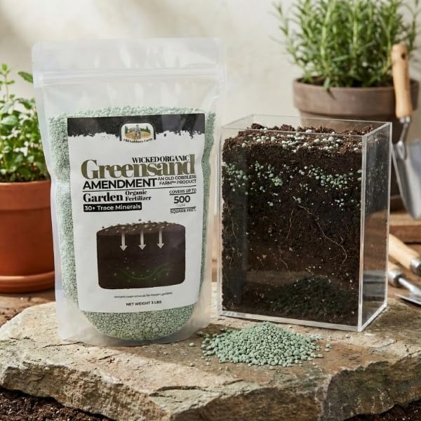 Old Cobblers Farm Greensand Fertilizer Soil - Lawns, Gardens, Trees, Shrubs, Container Plants - Organic, Sustainable Soil Improvement (5 lbs | 10 lbs | 15 lbs | 20 lbs) (20lbs)