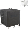 Hose Reel Box Cover,Waterproof Hoses Storage Boxes Covers for Metal Hose-Reel,Heavy Duty Garden Water Hose-Box Shield (24x24x19in,Black)