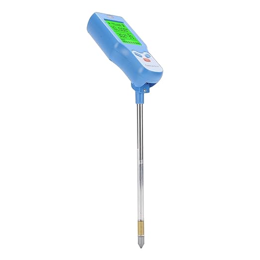 Naroote 6 in 1 Soil Meter, pH Temperature Humidity Light Fertility Tester for Yard Garden Greenhouse Planting, with Backlight LCD Screen and High Sensitivity Probe